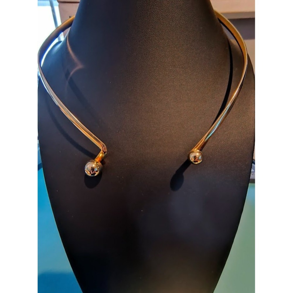 Kenneth Jay Lane Kjl Vintage Gold Tone Metal Coll… - image 6